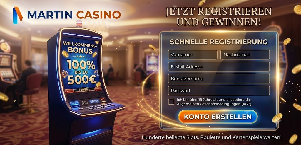 Martin Casino Registrierung Schritt für Schritt